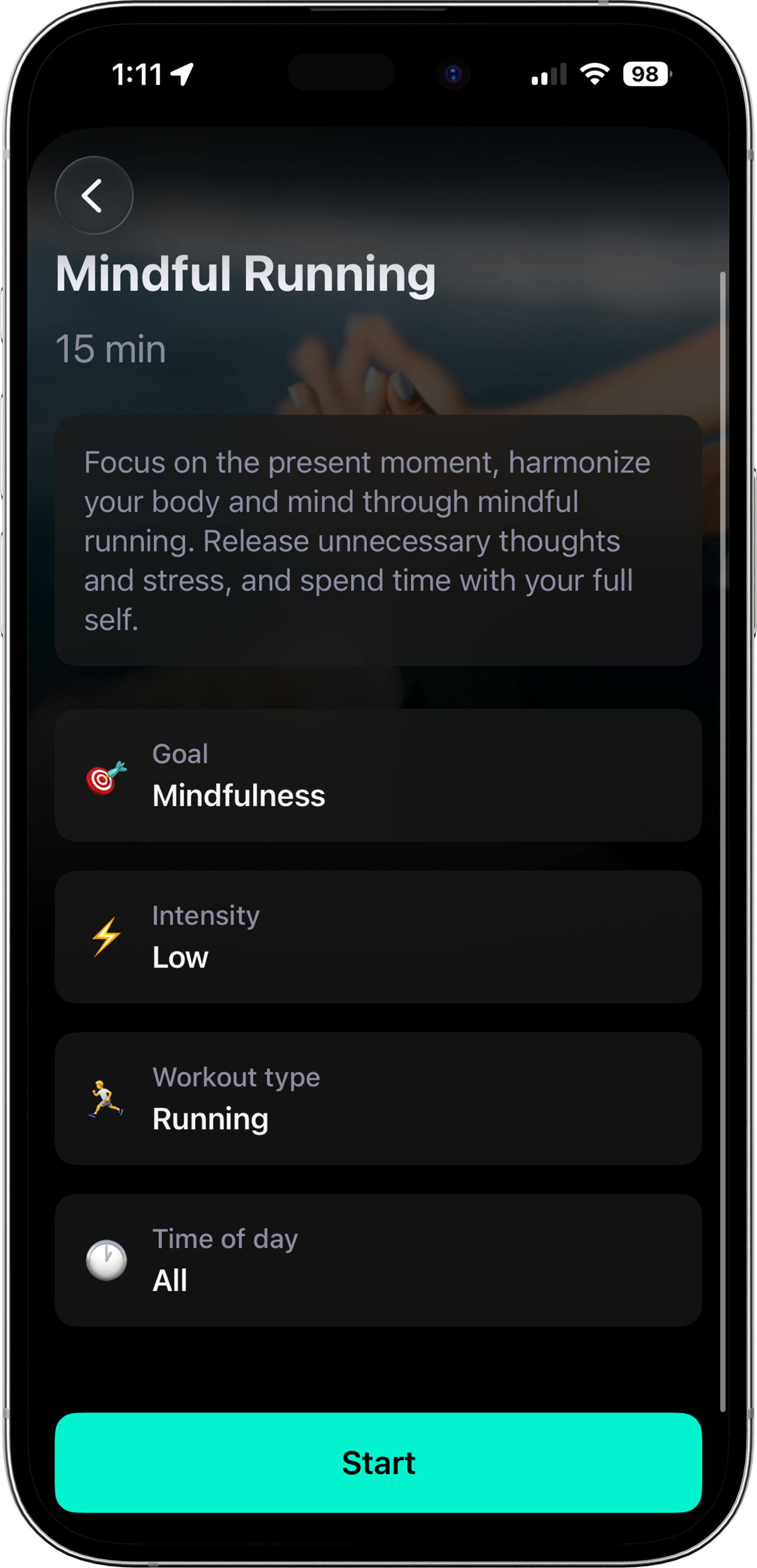 Guided mindful run